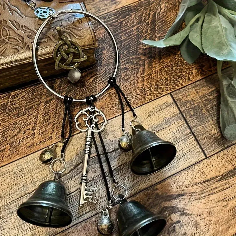 1pc witch bell doorknob hanging decorative wicker wind chime home decoration from PriceLows™
