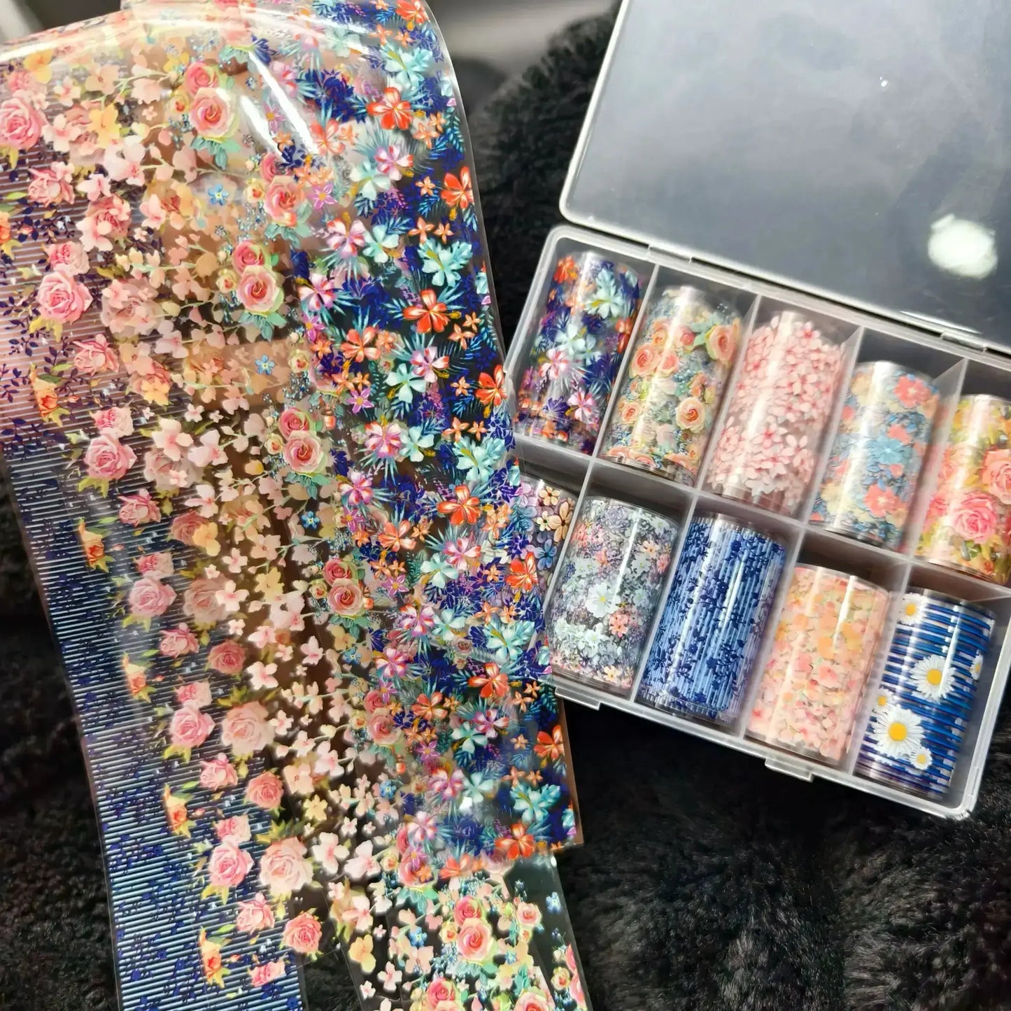 10Rolls Halloween Flower Plaid Angel Marble Bow Nail Foils Transfer Paper Nail Art Stickers Decal Nails Decoration from PriceLows™