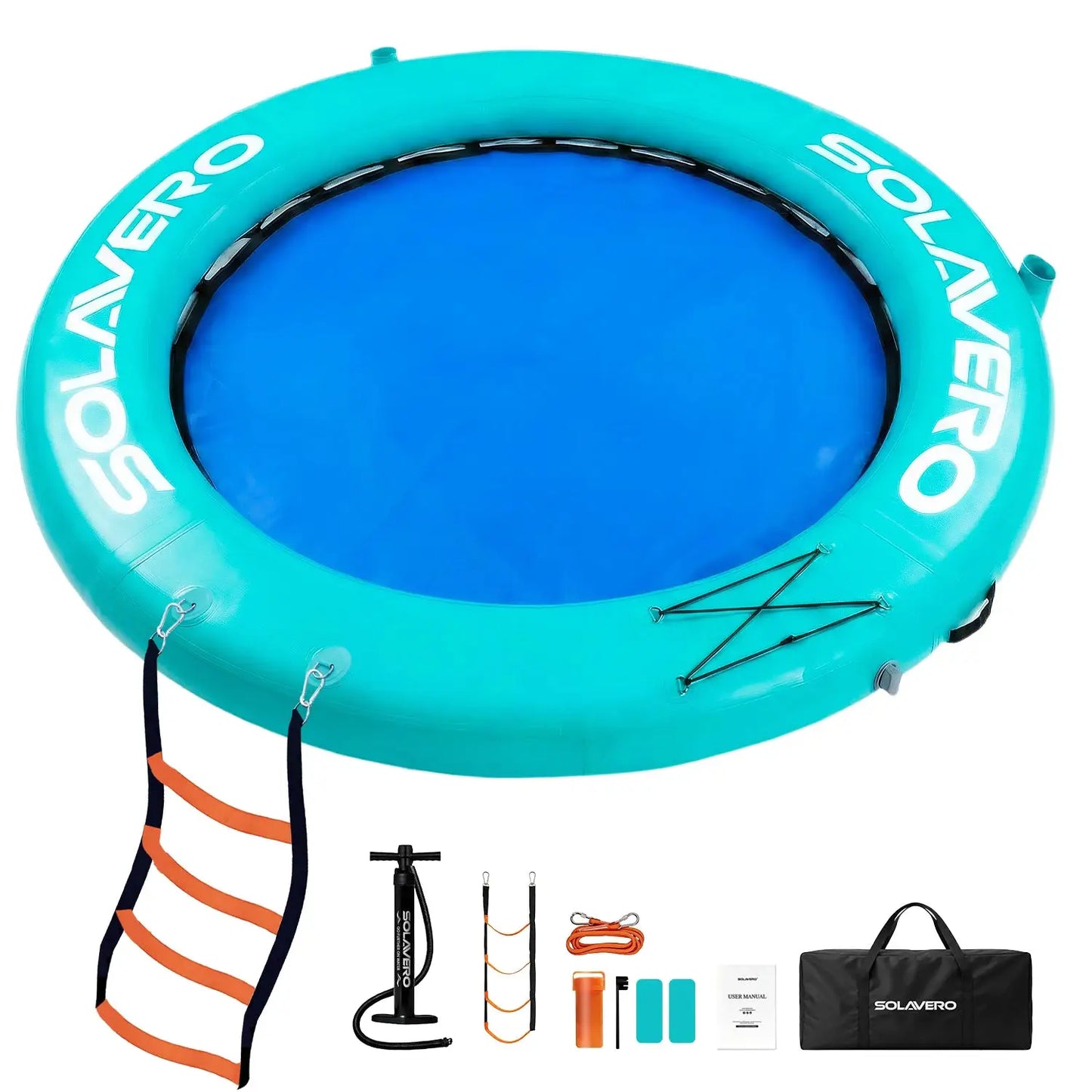 Inflatable Floating Dock | 3-4 Person | Foldable Design | Pool, Lake