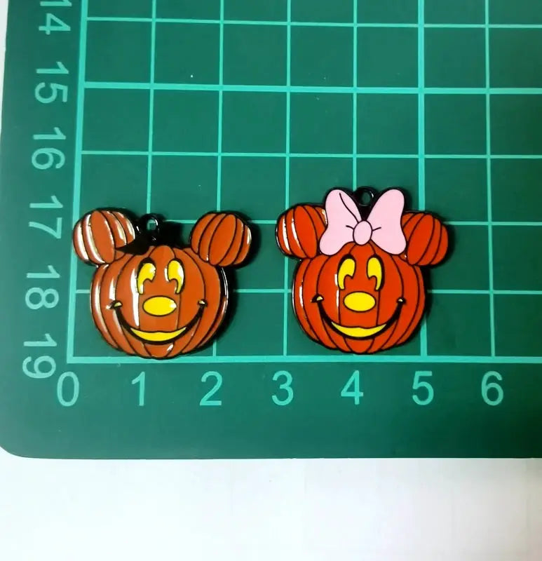 Halloween Pendant Charms | Metal Design | Cartoon Pattern | 10 Piece Set