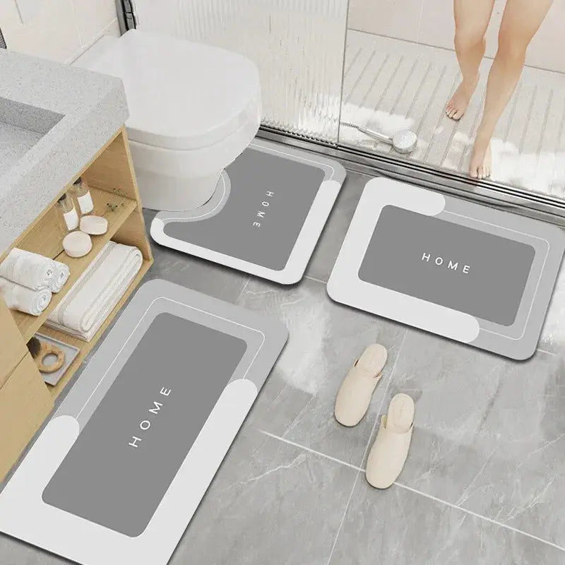 3-piece set, diatom mud floor mat, bathroom, water-absorbing quick-drying non-slip floor mat, toilet set, carpet from PriceLows™