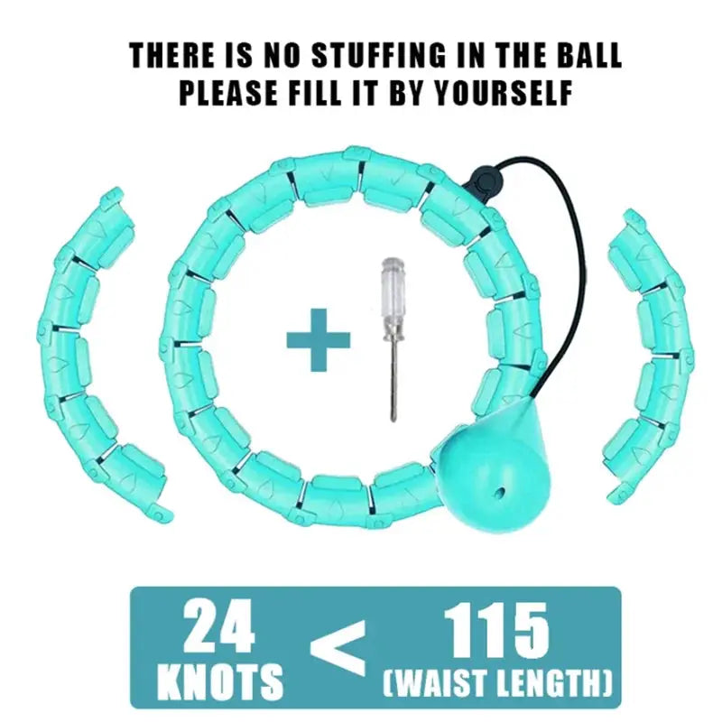 Weighted Adjustable Hula Hoop | Shock Absorbing Massage | Infinite Knot Link