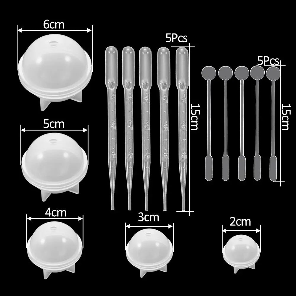 Silicone Resin Mold Kit | Jewelry Making Supplies | With Epoxy And Dried Flowers