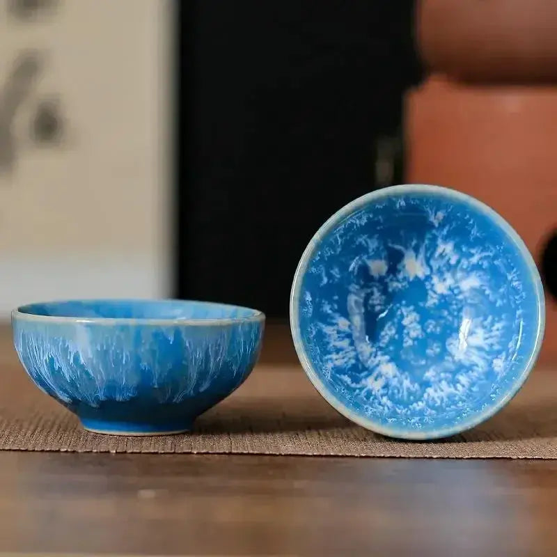 1pc Multicolor Kiln Fambe Porcelain Tea Cup Large Kung Fu Temmoku Glaze Ceramics Japanese Master Teacup Retro Single Tea Cups from PriceLows™