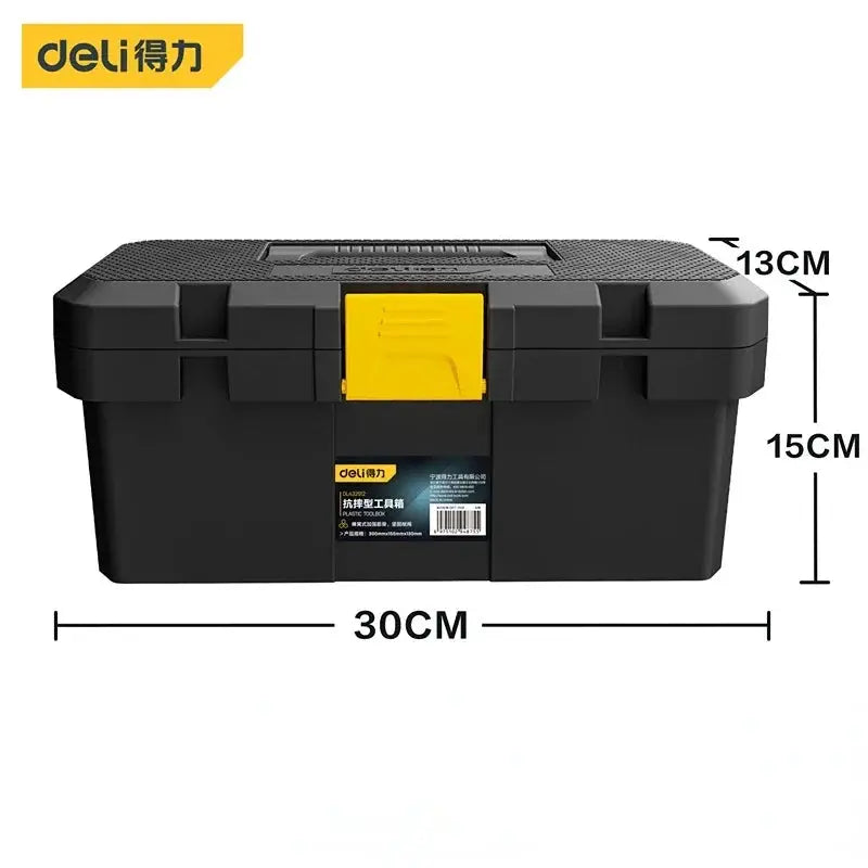 Deli 12/15 Inch Large Capacity Tool Case Multifunction Electrician Portable Tools Box Anti-theft Clasp Design Storage Boxes from PriceLows™