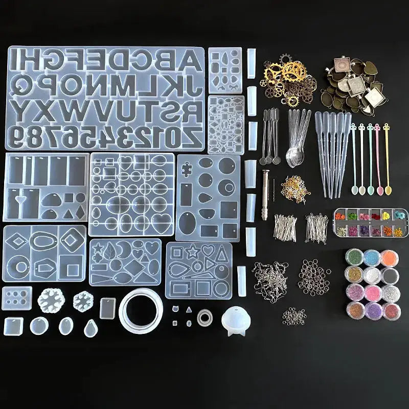 Resin Jewelry Making Kit | Dried Flowers Foil Earring Necklaces