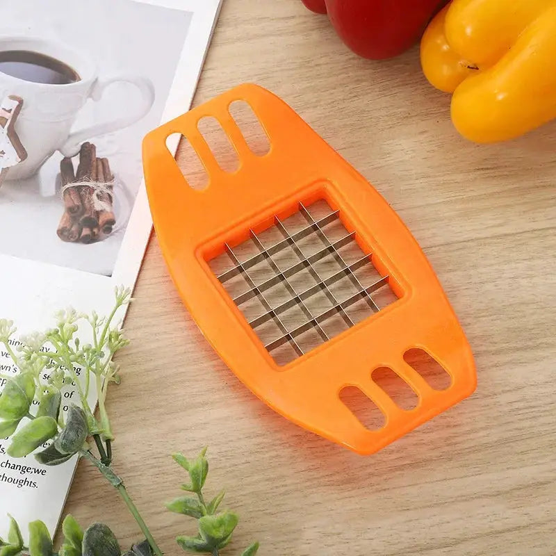 French Fry Cutter | Manual Hand Lever | Stainless Steel Blade | Compact Design