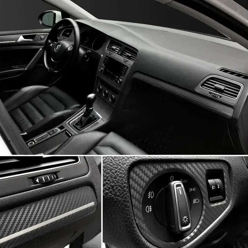 30x127cm Car 3D Carbon Fiber Roll Film Stickers DIY Vinyl Film Auto Interior Styling Carbon Fiber Decorative Decals from PriceLows™