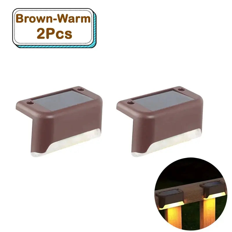 Outdoor Solar Step Lights Warm White LED Waterproof Stair Path Lighting for Garden Patio Fence Balcony Decoration Solar Power from PriceLows™