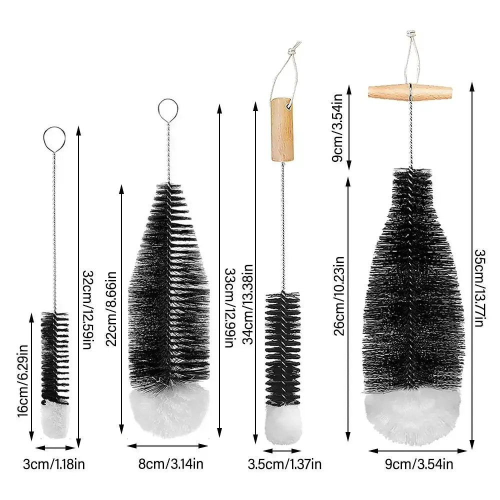 Durable Soda Stream Bottle Brush With Beechwood Handle Glassware Jars Cleaner Kitchen Cleaning Tool Drink Wineglass Bottle Cup from PriceLows™