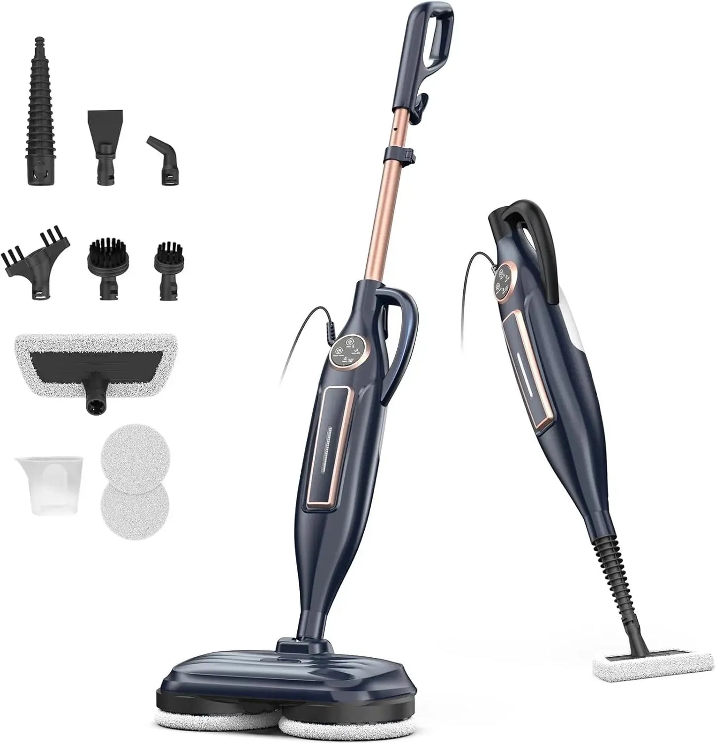 Steam Mop Cleaner with Rotating Mop Pad 10 in 1 Lightweight Spin Mop 1300W Powerful Floor Steamer for Home Hardwood Laminate VM6 from PriceLows™