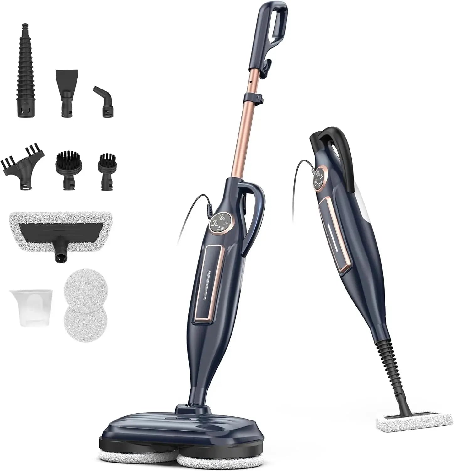 Steam Mop Cleaner with Rotating Mop Pad 10 in 1 Lightweight Spin Mop 1300W Powerful Floor Steamer for Home Hardwood Laminate VM6 from PriceLows™