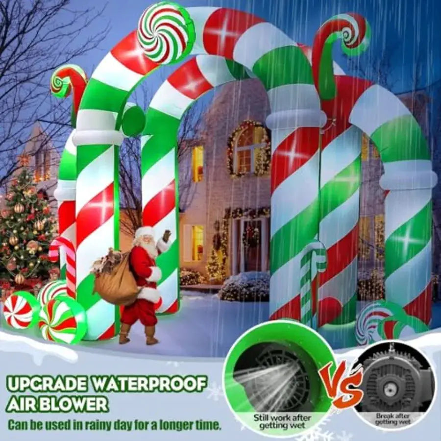 Christmas Inflatable Arch | Candy Arch Style | Outdoor Yard Decor | 13 Ft