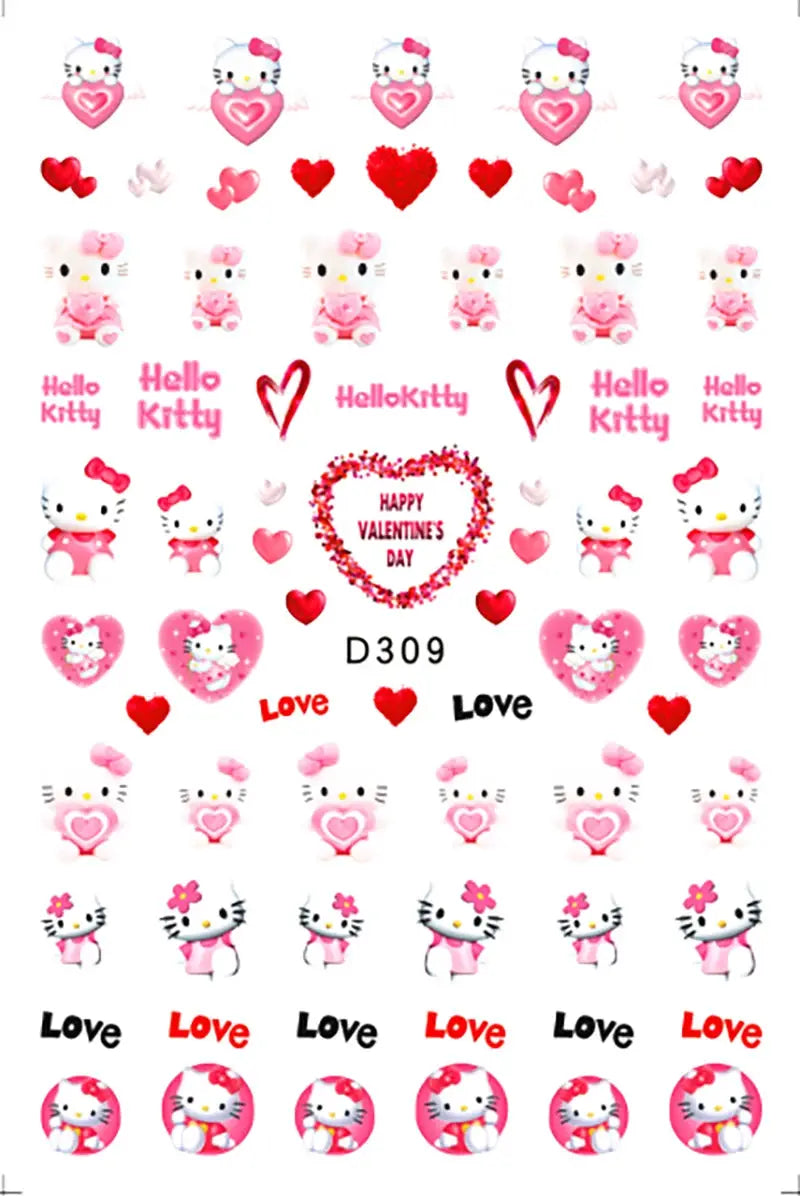 1PCS Cartoon Kawaii Pokémon Nail Stickers 3D Sanrio Hello Kitty Stickers For Nails Nails Accesories Anime Kuromi Nail Supplies from PriceLows™