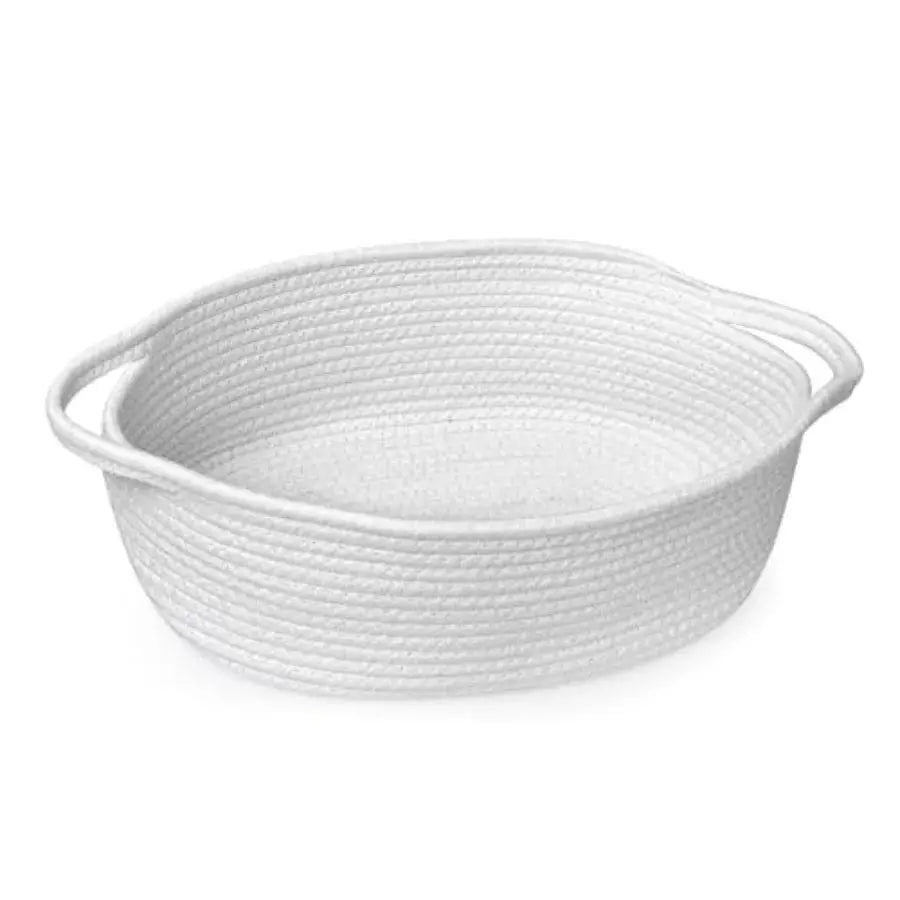 Woven Basket, 13" x 9" x 5" Cute Dog Toy Basket, Soft Cotton Rope Storage Box, Cat Toy Bin, Baskets for Gifts Empty, Small Bask from PriceLows™