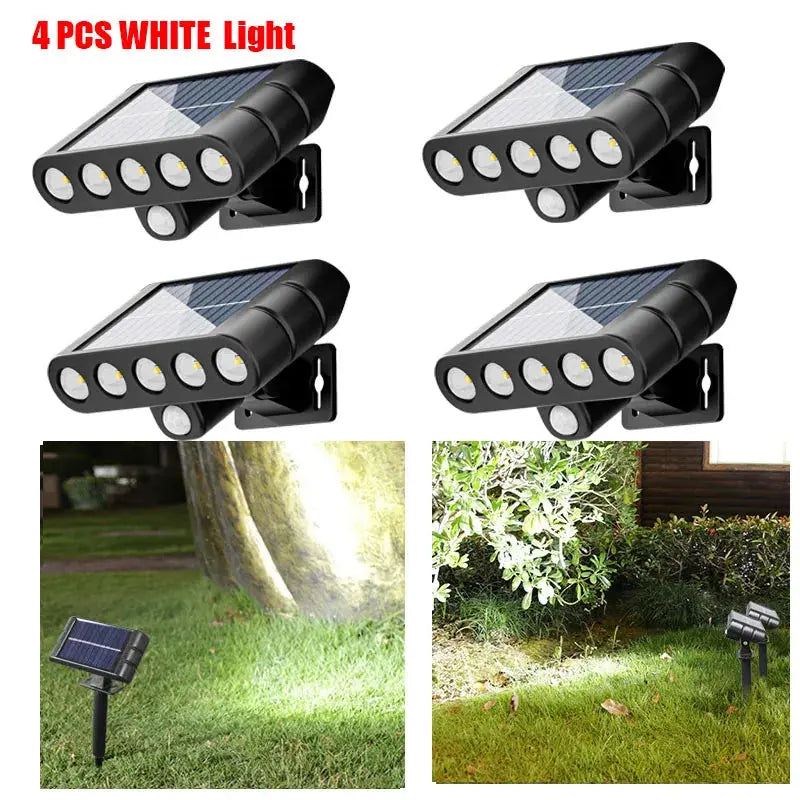 4 Pcs Solar Outdoor Spotlights Lawn Flag Lights Landscape LED Ground Lights Suitable For Gardens Trees And Courtyards Pathway from PriceLows™