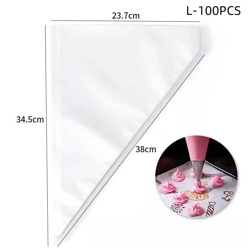 100/50/20pcs Disposable Piping Bag Pastry s Icing Fondant Cake Cream for Decorating Pastries Cakes Baking Tools from PriceLows™