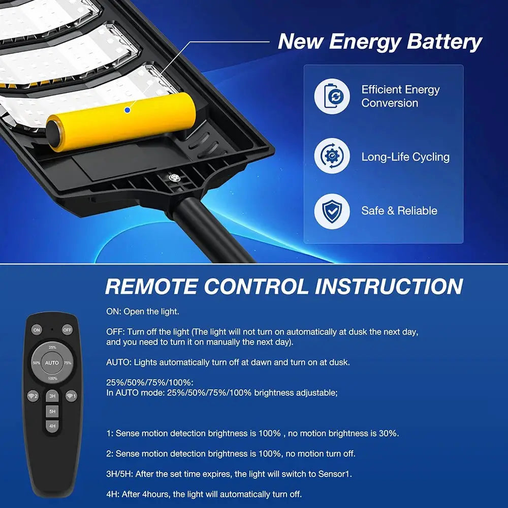 80000LM Solar Led Light Super Bright 192LED Solar Street Light Outdoor Sunlight Motion Sensor Garden Lamp Waterproof Wall Lights from PriceLows™