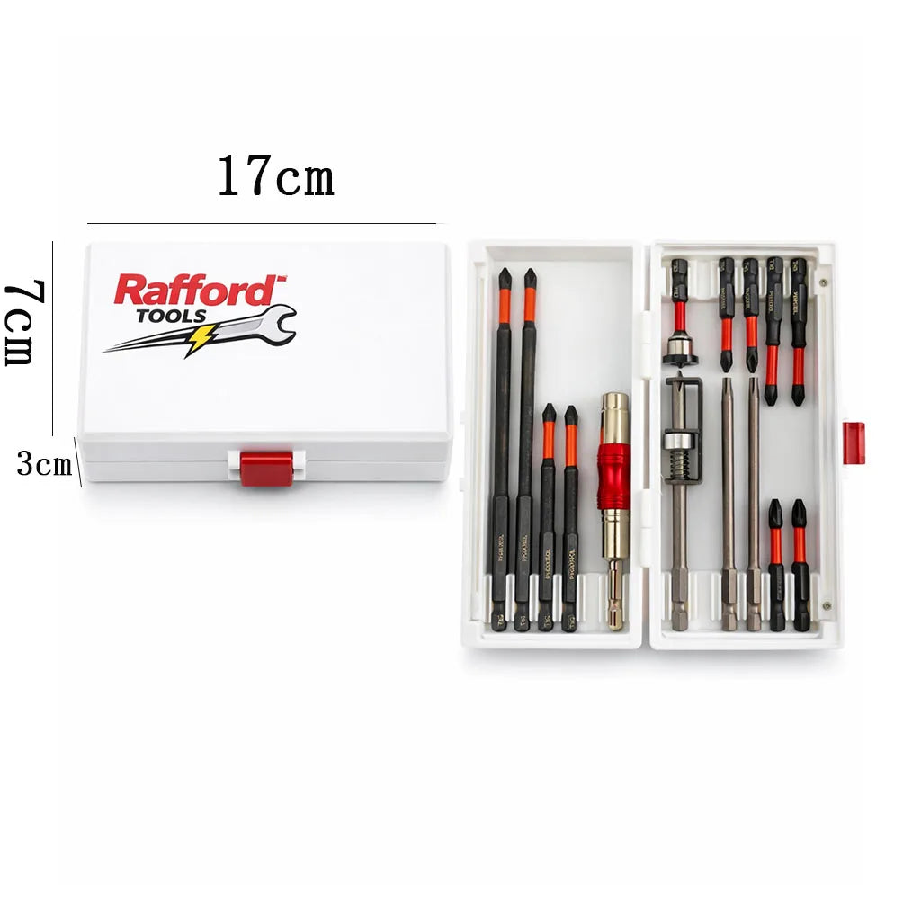 Rafford PH2 Magnetic Steel Screwdriver Bit Set — 15-Piece S2 Steel Impact Bit Set, Multi-Size Tool Accessories from PriceLows™
