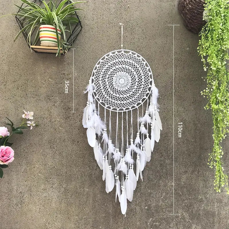 big dream catcher hanging/light decoration nordic decoration home girls room/nursery/kids decor dreamcatcher children room new 5 from PriceLows™