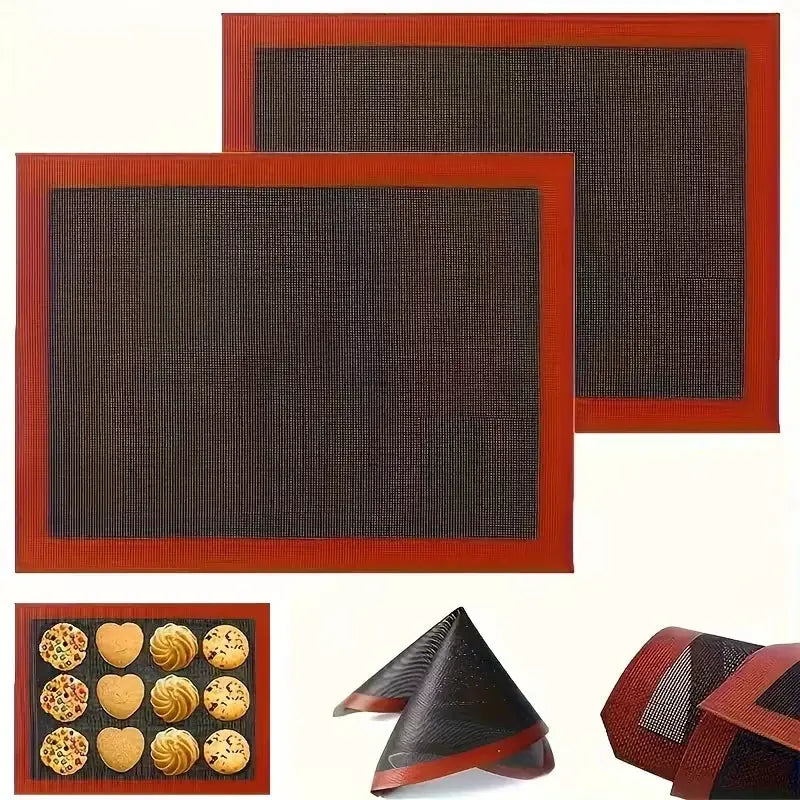 Baking Mat | Reusable Perforated Silicone | Airflow Mesh Oven Safe | One Size