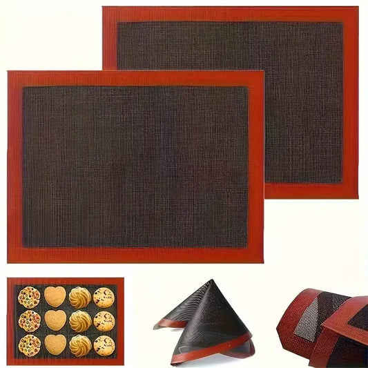 Baking Mat | Reusable Perforated Silicone | Airflow Mesh Oven Safe | One Size