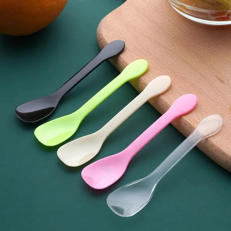 100Pcs Mini Plastic Spoons Flatware Spoons For Jelly Ice Cream Dessert Appetizer Plastic Spoon For Party Supplies from PriceLows™