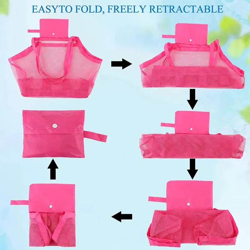Children Sand Away Protable Mesh Bag Kids Toys Storage Bags Swimming Large Beach eco Bag Women Cosmetic Makeup Bag сумка женска from PriceLows™