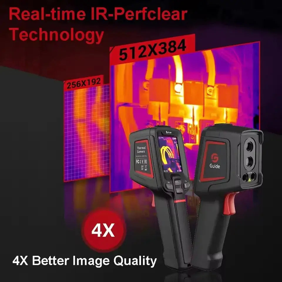 Guide 256*192 Thermal Camera 512X384 Super IR Thermal Imager PC Projection Analysis IR Temperature Inspection Repair Tools from PriceLows™