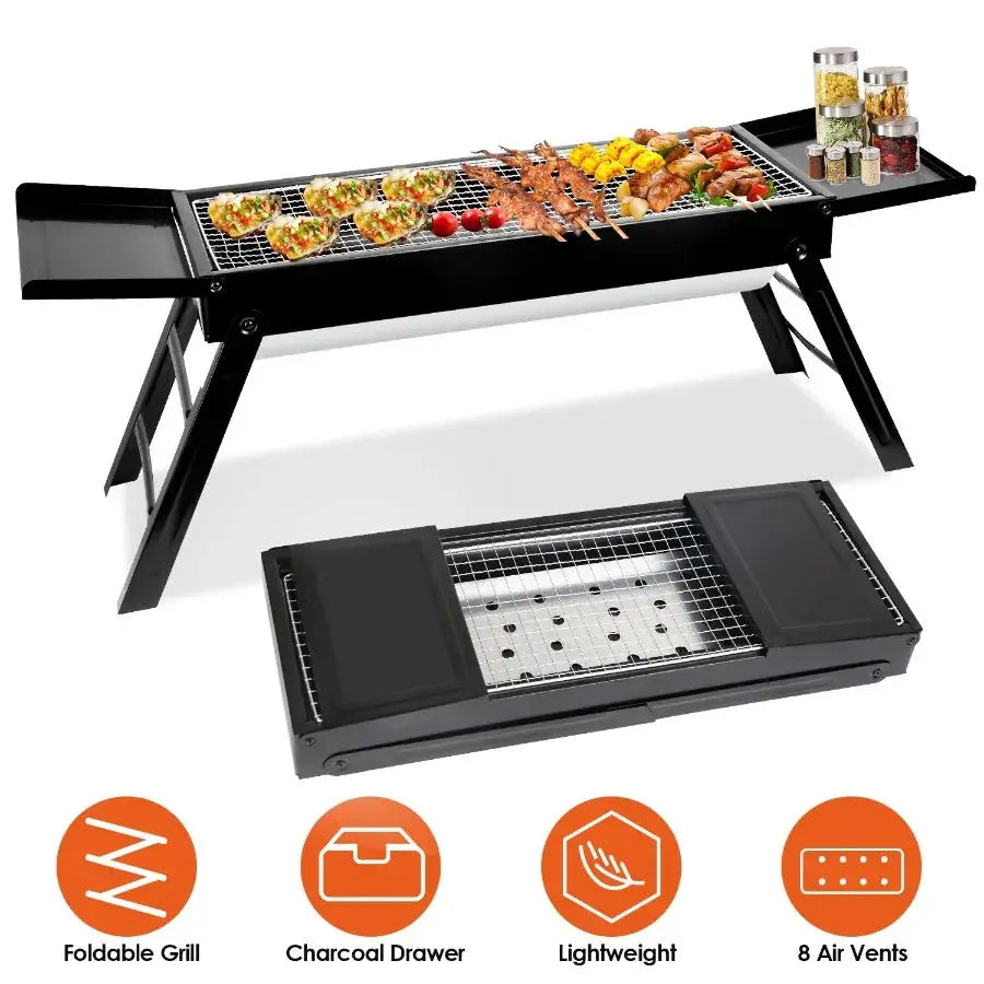 Portable BBQ Griddle, Foldable Kabob Barbecue for Outdoor Hibachi BBQ Lamb Skewer Camping Barbecue Grill in Garden Backyard Par from PriceLows™