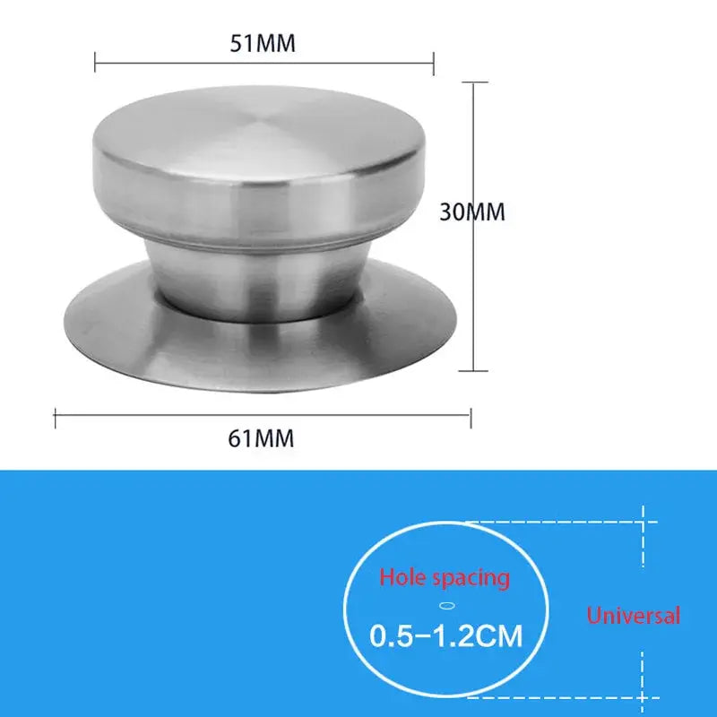 Lid Handle Knob Cover | Stainless Steel Plastic | Universal Fit | One Size