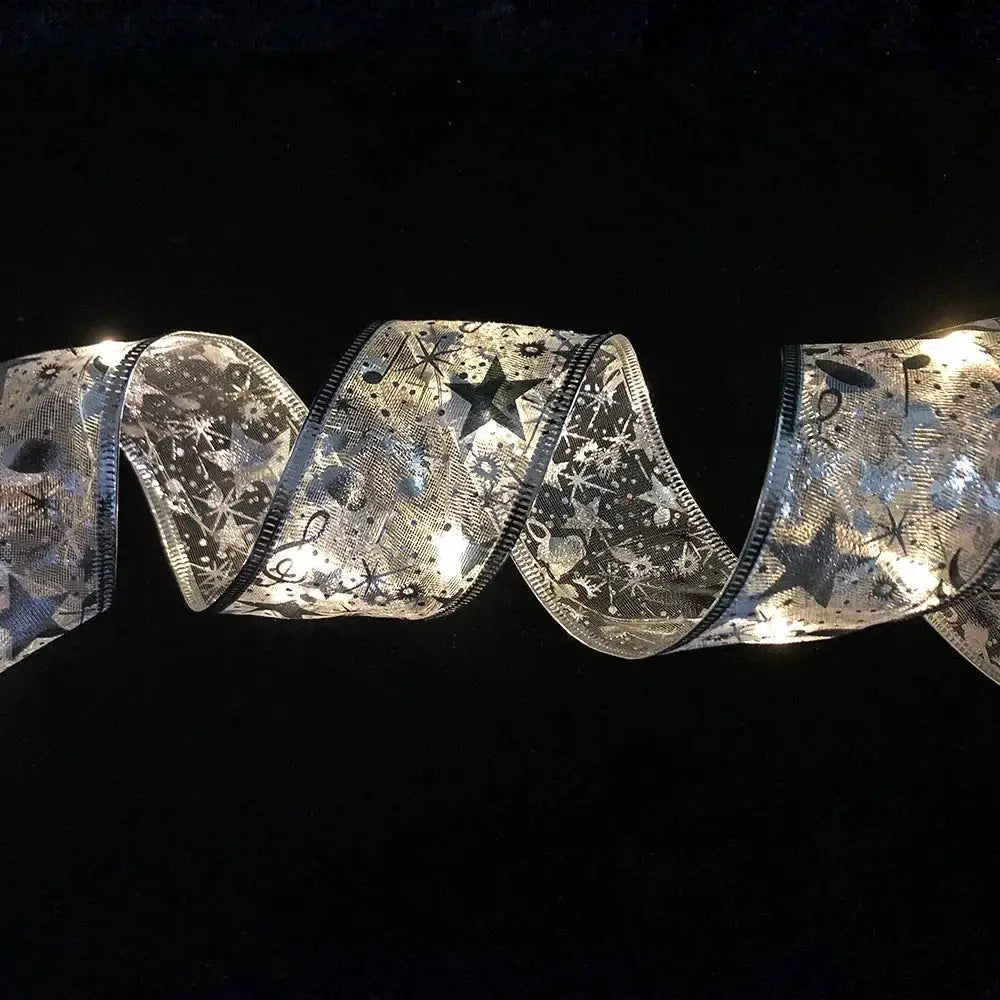 Christmas Tree String Lights | Copper Wire With Ribbon Bows | 5M 10M