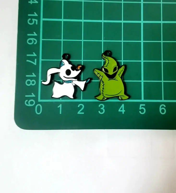 Halloween Pendant Charms | Metal Design | Cartoon Pattern | 10 Piece Set