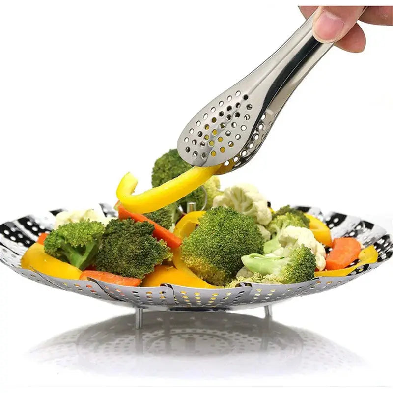 Steamer Basket | Stainless Steel | Expandable To Fit Pots | Fits Pot Sizes