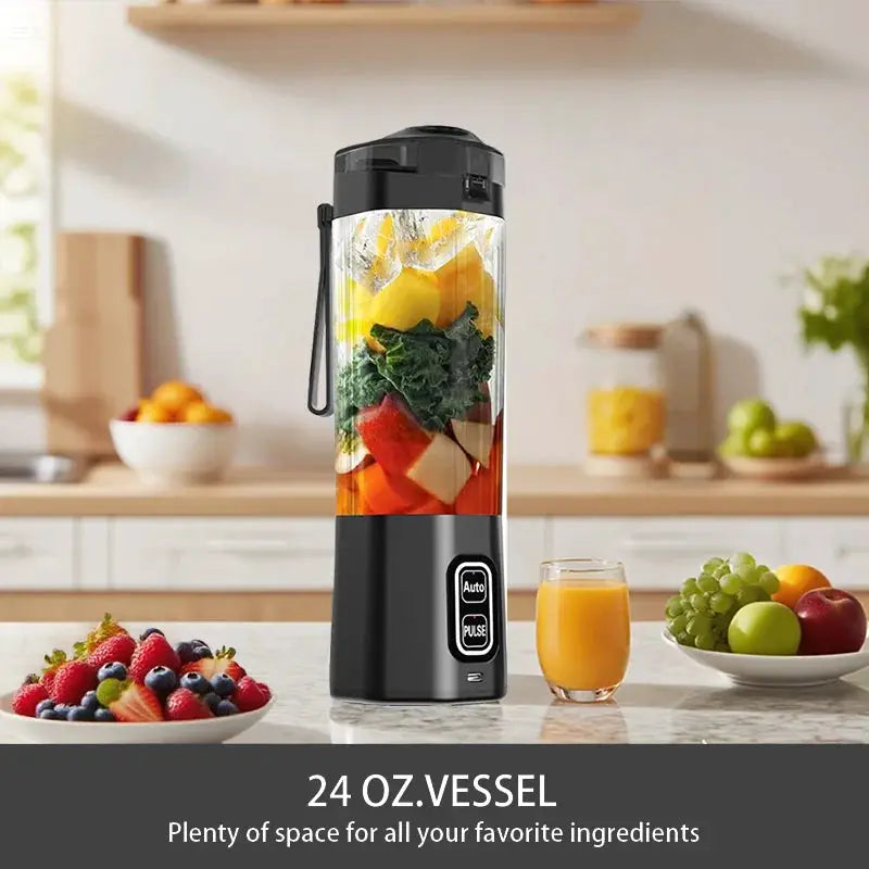 Portable Electric Juice Maker Blender 700ML USB Rechargeable Fruit Mixer 6 Blades Juicer for Shakes Smoothies Fresh Juicing Cup from PriceLows™
