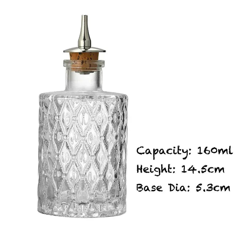 Vintage Cocktail Bitters Bottle with Dasher Top Professional Bar Accessory Bar Tool from PriceLows™