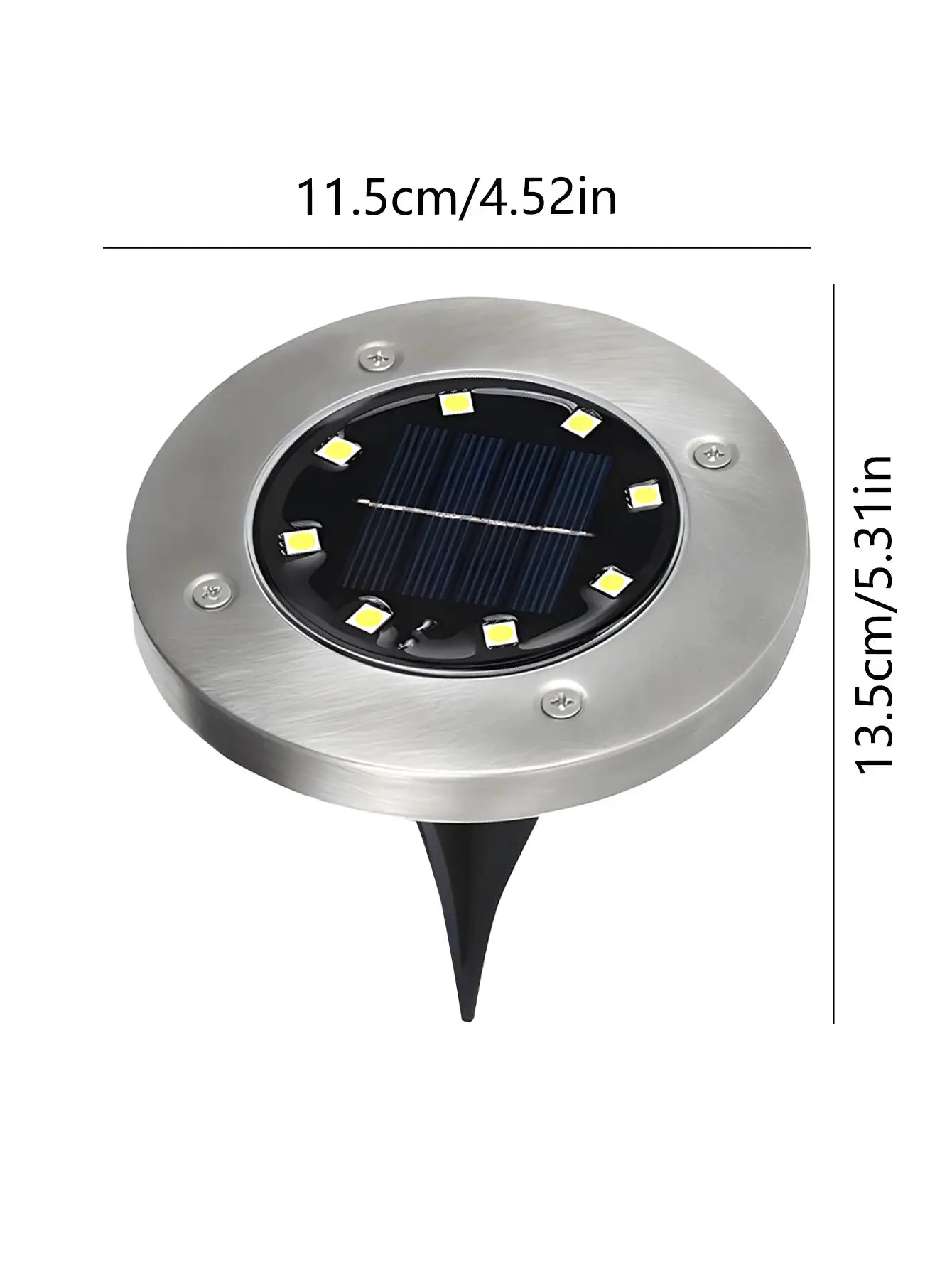 1-8 Packs Solar 8LED Ground Lights Decorative for Outdoor Illumination Stainless Steel Street Lamps For Courtyards Gardens Paths from PriceLows™
