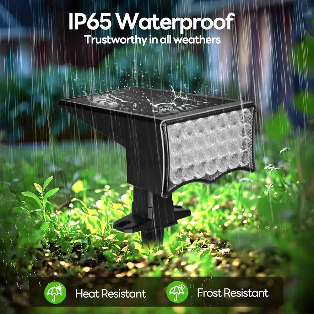 New 2 Pack 28 LED Solar Lawn Lights Outdoor, with Light Sensor, Waterproof Solar Spotlights, Decor for Garden Yard Solar Light from PriceLows™