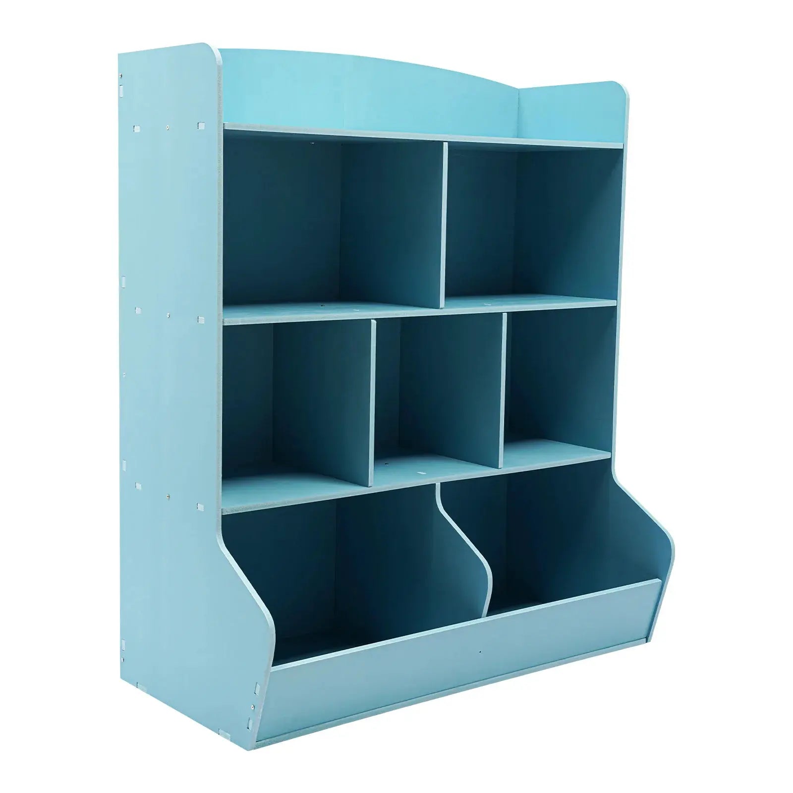 Kids Toy Storage Organizer 4 Tier Children Bookshelf Floor Standing Kid Bookcase Blue Toy Rack for Playroom Bedroom from PriceLows™