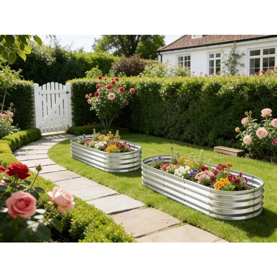 6 ft x 2 ft Raised Garden Bed Metal Elevated Planter for Vegetable Flower Herb 2pk from PriceLows™