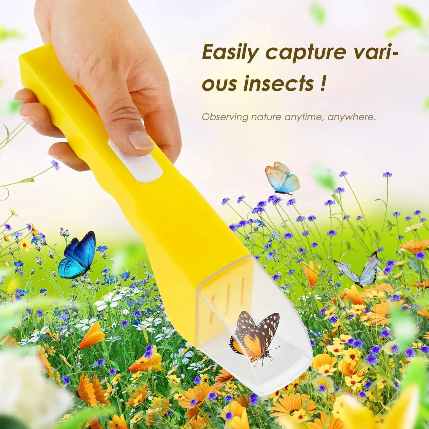 Insect Catcher For Kids , Contactless Humane Bug Catching Tool for Exploring Nature Gifts Fly Traps Outdoor from PriceLows™