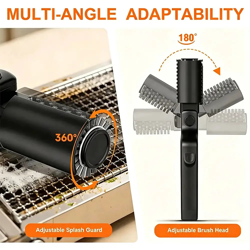 Electric BBQ Grill Brush | 3 Speed Settings | 180 Degree Adjustable Head