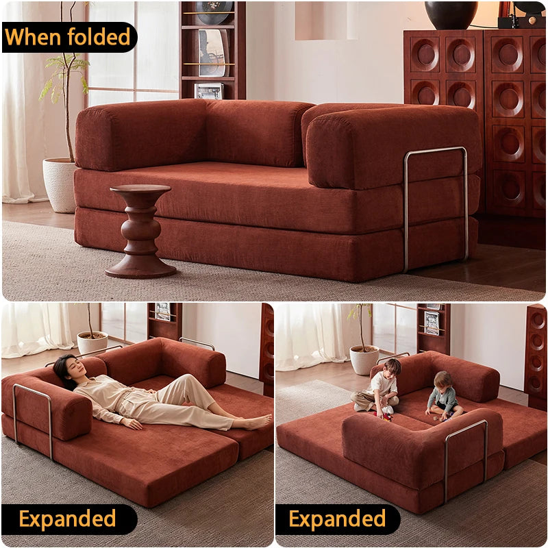 Sofa Bed | 180 cm Length | Corduroy Upholstery | Foldable, Convertible