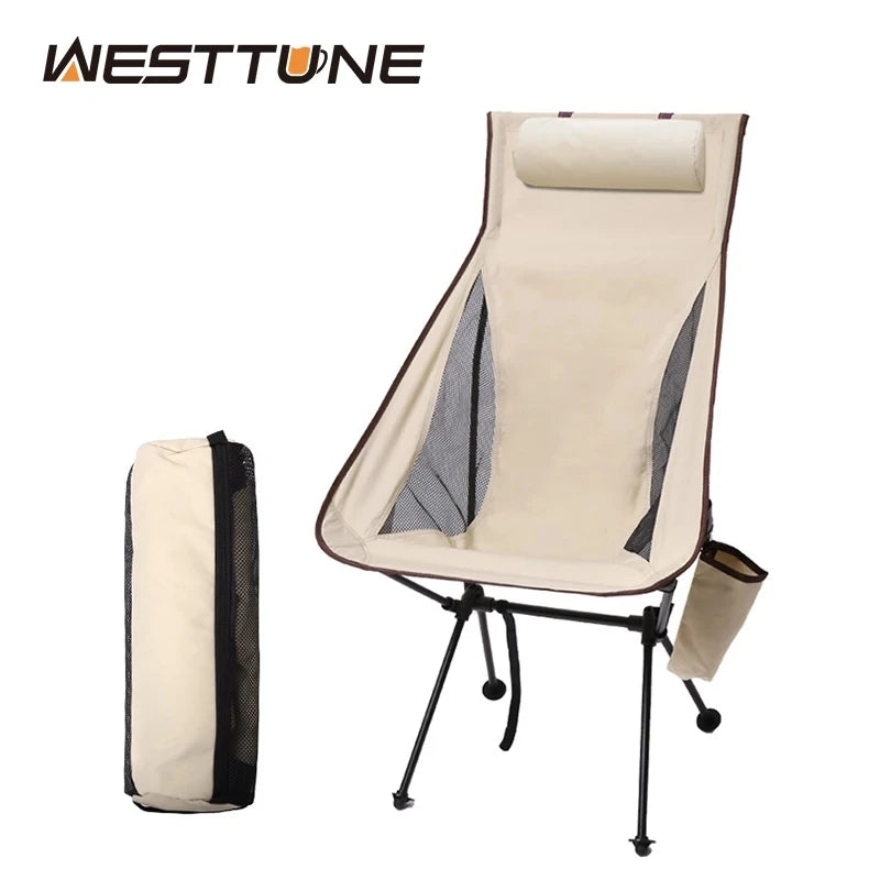 Folding Camping Chair | Aluminum Alloy Frame | Headrest | One Size