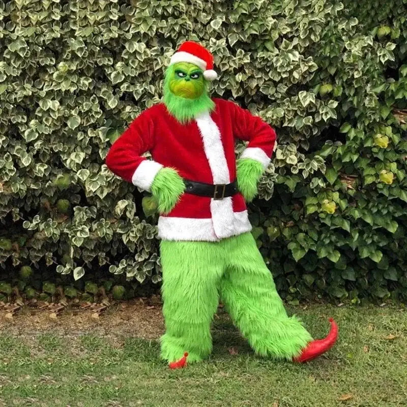 Adult Green Monster Costume | Knit Polyester | Gloves And Mask | Unisex One Size