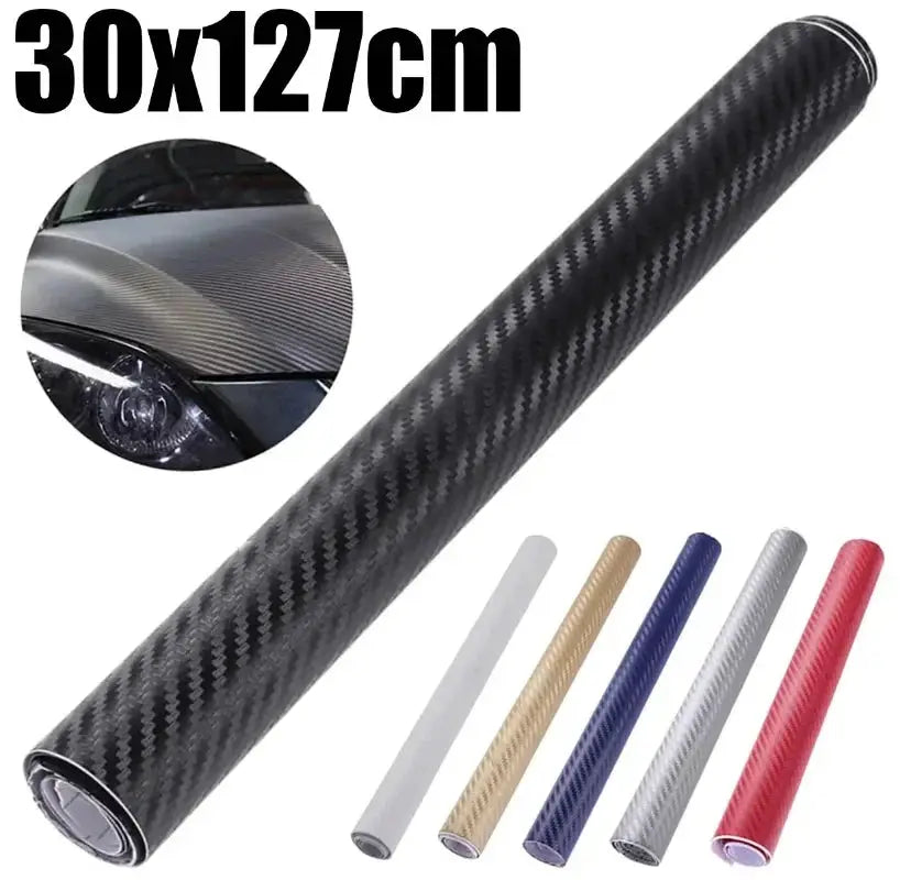 30x127cm Car 3D Carbon Fiber Roll Film DIY Decorative Stickers Auto Styling Computer Laptop Skin Carbon Fiber Vinyl Film Decals from PriceLows™