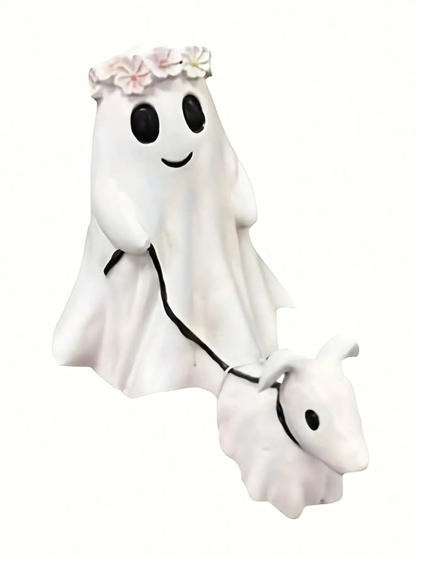 2025 Halloween Ghost Dog Walking Statue, Spooky Figurine for Holiday Decor, Indoor/Outdoor Ornament, Gift from PriceLows™