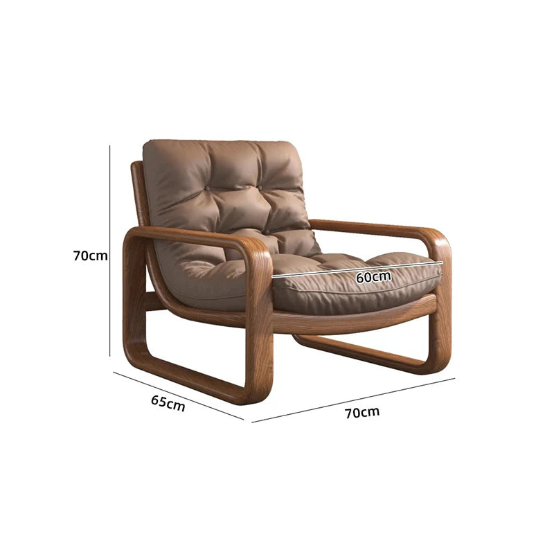 Living Room Sofa | Leather Upholstery | Modern Nordic Style | Single Unit