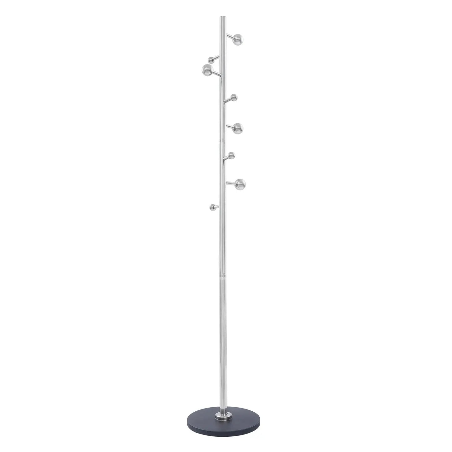Coat Rack, Freestanding Coat Stand with 8 Spherical Hooks, Stainless Steel Corner Coat Storage Rack for Entryway Bathroom from PriceLows™