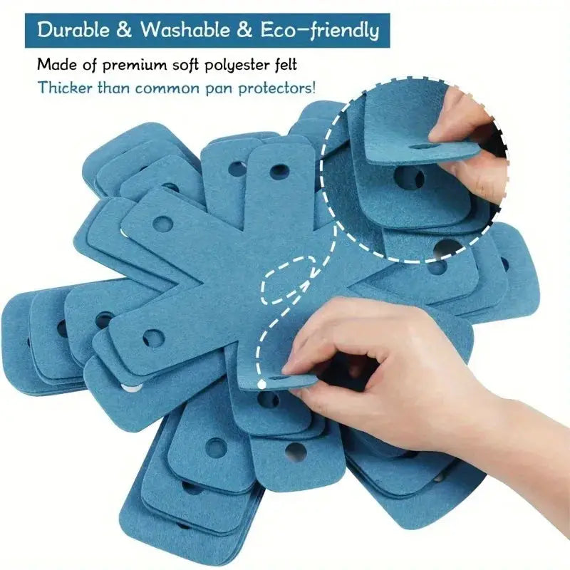Pot And Pan Protectors | 12 Piece Set | Four Sizes | Stacking Separator Pads